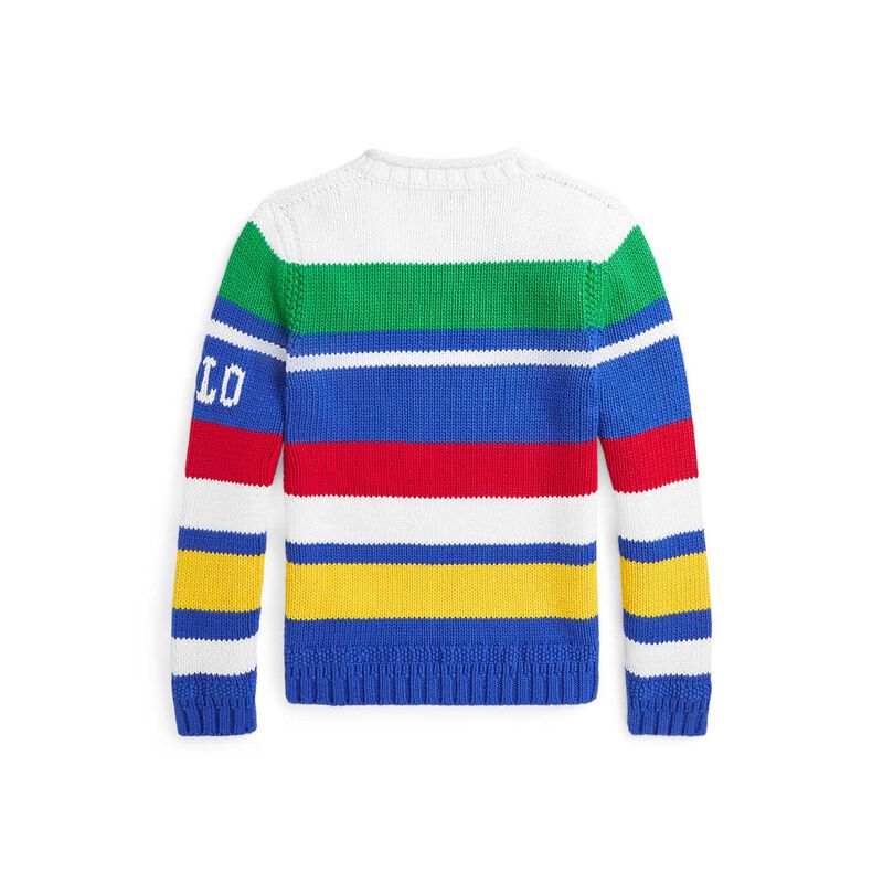 Polo Ralph Lauren Logo Striped Cotton Sweater image number 1